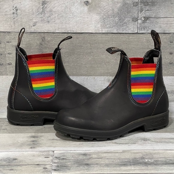 Blundstone Shoes - BLUNDSTONE Original 500 Leather Chelsea Boot - Black/ Rainbow - Sz - 7 US / 4 UK
